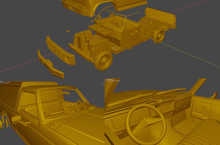 Diseño y modelado — Ford F100 1:43