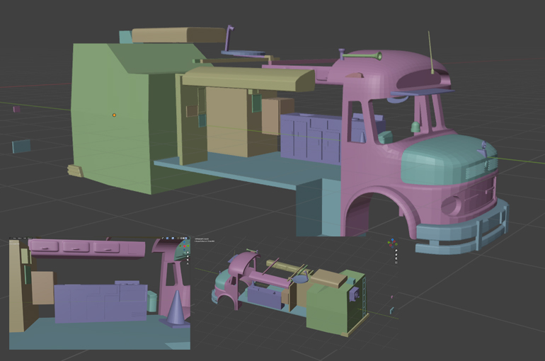 Diseño y modelado — Motorhome 1:24